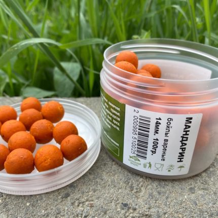 MULTIBAITS МАНДАРИН НАСАДОЧНЫЕ ВАРЕНЫЕ БОЙЛЫ 14ММ БАНКА 100ГР.