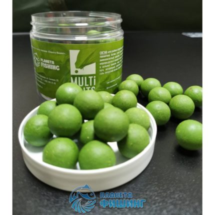 MULTIBAITS Hemp (Конопля) насадочные растворимые (пылящие) бойлы 20мм банка 250гр.