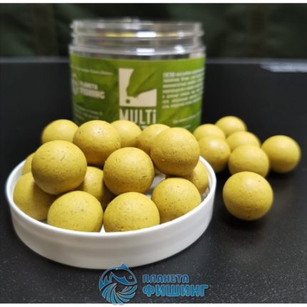 MULTIBAITS Pineapple (Ананас) насадочные растворимые (пылящие) бойлы 20мм банка 250гр.