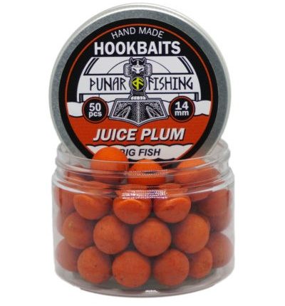 Punarr Fishing Бойлы вареные в дипе 14мм 50шт - Сочная слива